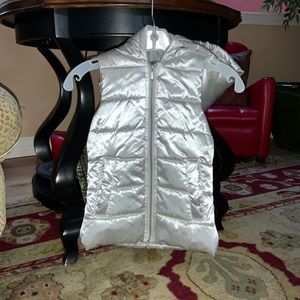 Zella Girl puffy vest silver size S - perfect cond